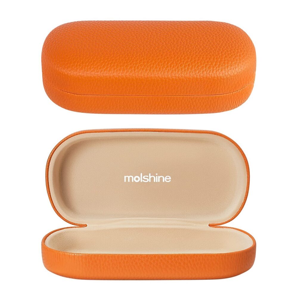 4180 Hard Shell Leather Sunglasses Case,Classic Large Glasses Case